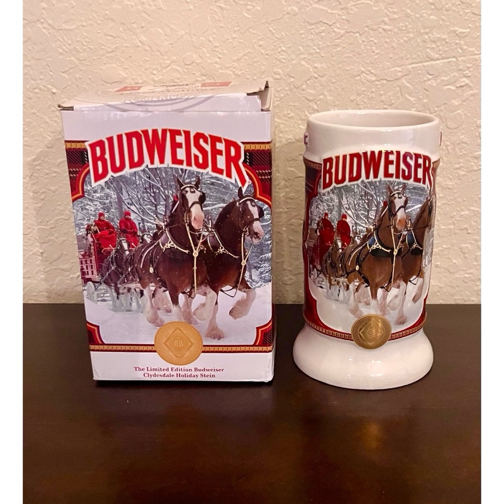Budweiser Clydesdale Holiday Stein
